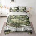 thumbnail image 2 of Feelyou Rustic Lodge Cabin Bedding Comforter Set 7pcs, Nature Scenery King Bedding Sets, Vintage Western Farmhouse Reversible Bed Sheets, Lightweight Room Decor, 2 of 8