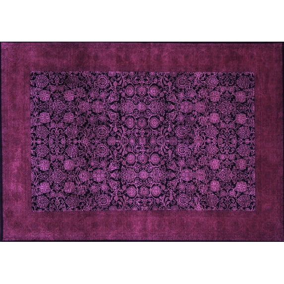 Ahgly Company Indoor Rectangle Persian Purple Traditional Area Rugs, 8' x 10'