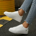 thumbnail image 2 of uvwlwu Casual Shoes Fashion Flat Walking Sneakers Comfortable Lightweight On Athletic Tennis Shoes For Ladies Everyday Wear(White3,8.5), 2 of 9