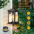thumbnail image 3 of VIANIS Outdoor Pendant Light Fixture, Farmhouse Exterior Hanging Lights with Adjustable Chain, Anti-Rust Aluminum Frame with Tempered Water Glass, Hanging Lantern for Front Door Ceiling Entry Porch, 3 of 7