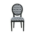 thumbnail image 3 of Noble House Evanora Traditional Fabric Dining Chairs, Navy Blue Chevron, 3 of 12