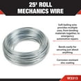 thumbnail image 2 of Performance Tool W3313 Soft Bailing Wire, Zinc Coated, 20 Gauge, 25 feet, for Binding and Securing, 40 lb. Maximum Load Capacity, 2 of 3