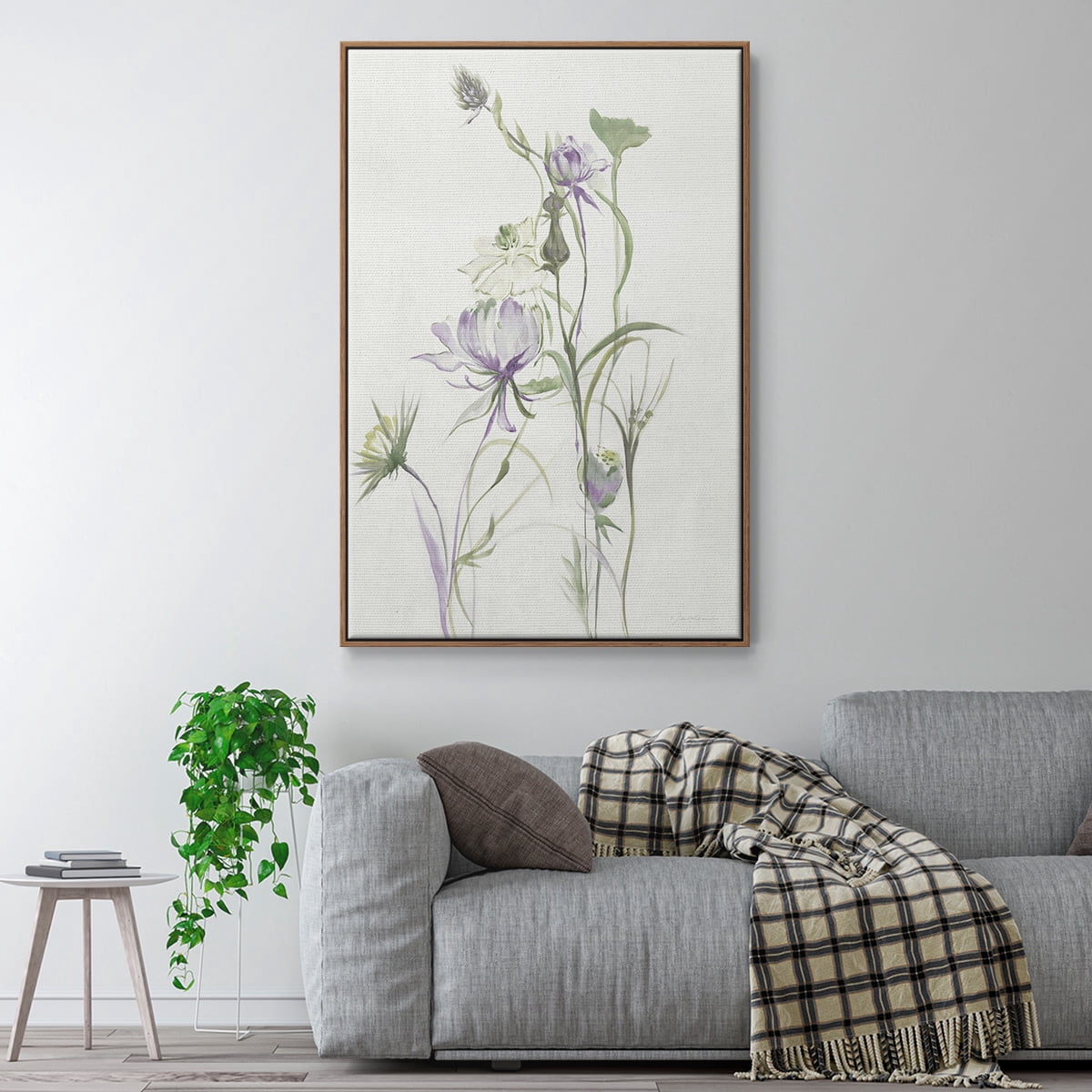 Late Summer Wildflowers II V30 Framed Premium Gallery Wrapped Canvas - Ready to Hang