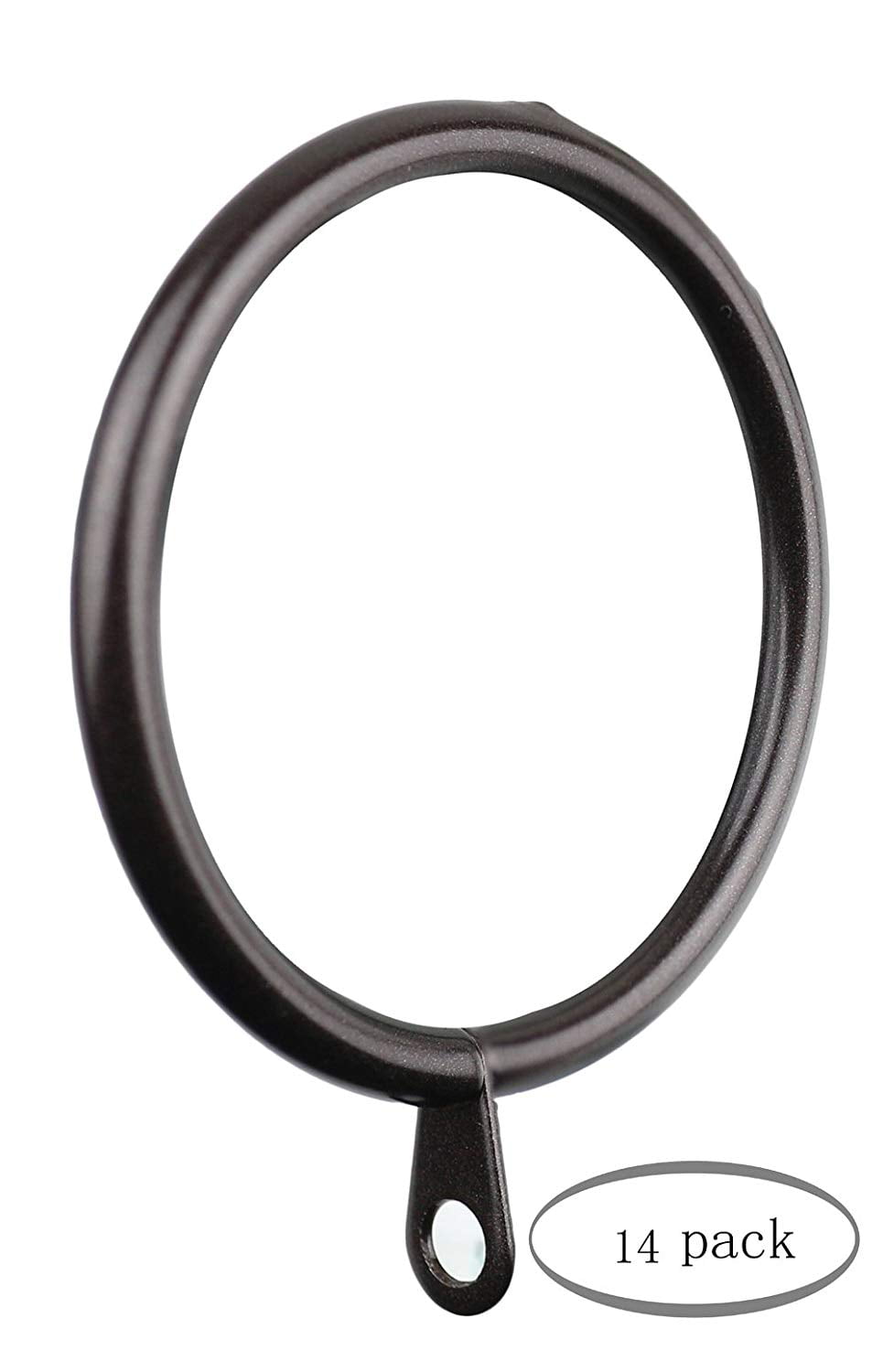 OMIO 30 Pack 1.5 inch Inner Diameter Metal Curtain Rings Drapery Eyelet Curtain Rings Silver