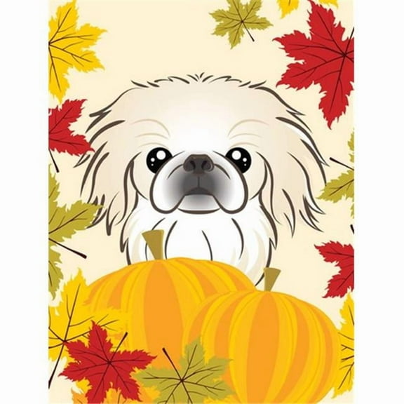 Pekingese Thanksgiving Flag Garden