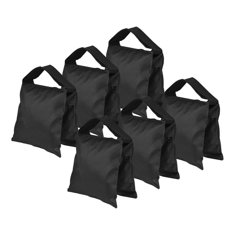 6 Pcs Photography Weight Bags Counter-balance Sandbag Heavy Duty Sand Bag for Studio Photography Outdoor Photography Video, Black