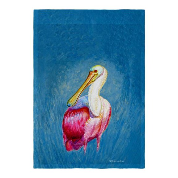 Betsy Drake FL1132 12.5 x 18 in. Spoonbill Portrait Flag