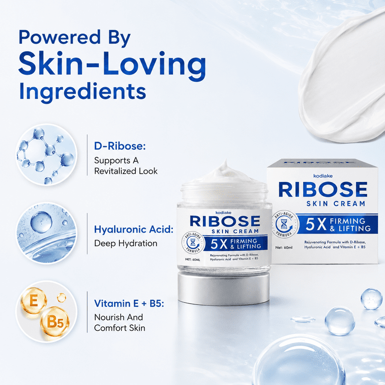 Kodiake Ribose Skin Cream, 60ml , Rejuvenating Formula with D Kodiake Ribose Skin Cream, 60ml , Rejuvenating Formula with D