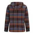 thumbnail image 4 of Xysaqa Full Zip Up Hoodies for Men Fleeces Lined Plaid Flannel Shirt Jacket Hooded Sweatshirt Warm Winter Coat for Mens S-3XL, 4 of 5