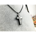 thumbnail image 7 of LWQCHW Shungite Crystal Cross Necklace - Black Healing Pendant with Leather Cord, 7 of 7
