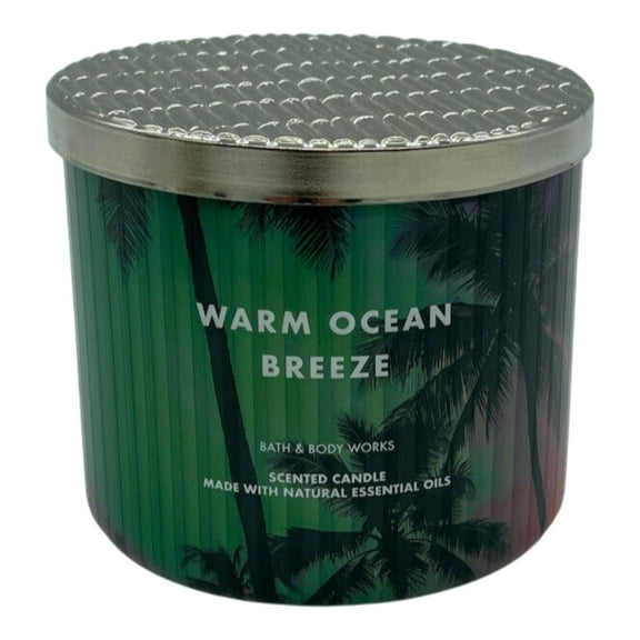Bath and Body Works Warm Ocean Scented 3-Wick Candle (14.5 OZ / 411 G)