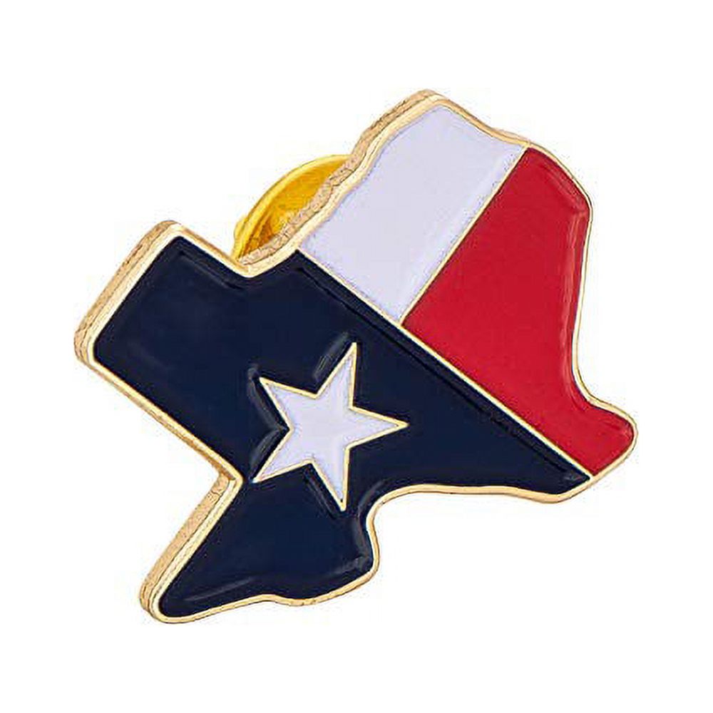 Dallas Texas Round Metal Lapel Pin - 0.75 Inch, Resin Topped, Made In USA