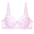thumbnail image 6 of Underwire Bras for Women Summer Lightweight Elegant Floral Lace Adjustable Strap Padded Push Up Bra, 6 of 6