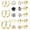 A-Gold, variant on Hypoallergenic Titanium Earrings for Sensitive Ears 14K Gold Plated Opal Ball CZ Heart Flat Back Earrings for Women Men Small Surgical Steel Flatback Stud Hoop Cartilage Earring Set