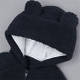 thumbnail image 3 of ENFLASH Newborn Baby Girls Infant Boys Cartoon Zipper Fleece Hooded Jacket Coat with Ears Warm Todder Kids Outwear, 3 of 10