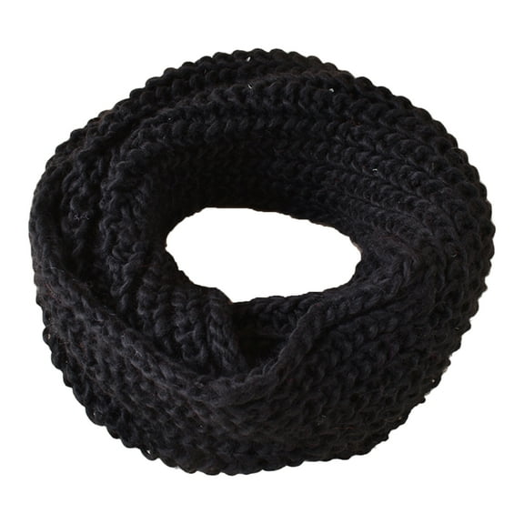 Women Scarf Solid Color Thickened Warm Scarf Autumn Winter Windproof Elastic Neck Wrap Fashion Accessory