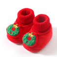 thumbnail image 6 of Miaouyo Baby Christmas Booties Knit Patchwork Winter Warm Soft Sole Shoes, 6 of 8