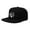 Black Flatbill, variant on Wisconsin WIS Hat for Men and Women - Snapback Trucker Baseball Cap (Black Flatbill)