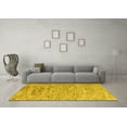 thumbnail image 3 of Ahgly Company Indoor Rectangle Abstract Yellow Modern Area Rugs, 8' x 10', 3 of 4