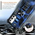 thumbnail image 4 of FYBTO Case for Samsung Galaxy A32 5G with Tempered Glass Screen Protector (Full Coverage), Full-Body Protective Shockproof [Military-Grade], Built-in Kickstand, Heavy-Duty Durable Case (Blue), 4 of 5