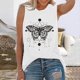 thumbnail image 2 of Camisetas sin mangas para mujer, chaleco fino de verano con estampado de margaritas y girasoles, chaleco sin mangas de manga corta, Jersey holgado informal, camisetas tipo túnica Fridja  qr1907, 2 of 6