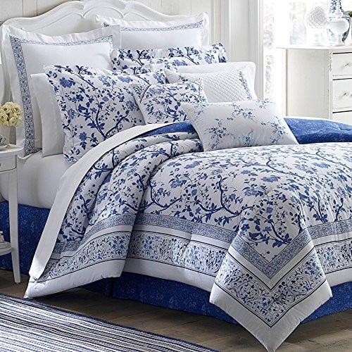 Photo 1 of Blue Charlotte China Comforter Set (Twin) - Laura Ashley