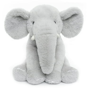 WEIGEDU Gray Elephant Stuffed Animals, Soft Huggable Cute Elephant Plush Toy, Stuffed Elephant , 13.4 inches