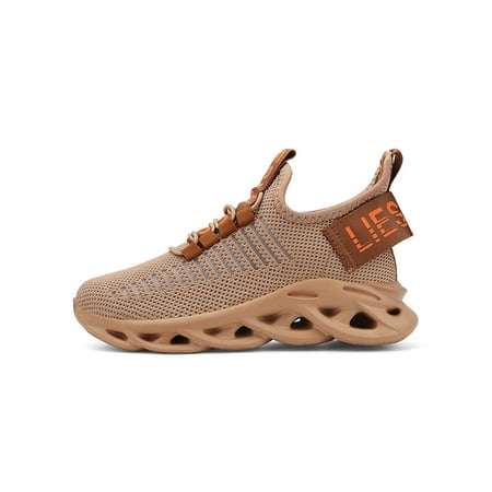 

GENILU Boy s Lightweight Casual Closed Toe Wedges All Seasons Durable Wear Resistant Lace Up Sneakers