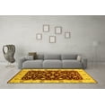 thumbnail image 3 of Ahgly Company Indoor Square Oriental Yellow Industrial Area Rugs, 6' Square, 3 of 4