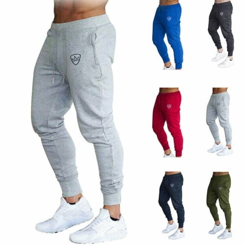 Canis - Men Slim Fit Long Casual Sport Pants Gym Trousers Running ...
