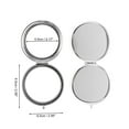 thumbnail image 2 of Unique Bargains 1 Pc Women Simple Circle Makeup Mirror for Travel Vacation Silver Tone, 2 of 5