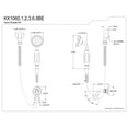 thumbnail image 2 of Kingston Brass KX1062BE Victorian Hand Shower Kit, Polished Brass, 2 of 5