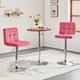thumbnail image 2 of Set de taburetes de bar Yaheetech Ajustable Velvet Pink (2 unidades), 2 of 9