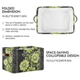thumbnail image 2 of Yayeee 2 Pack Canvas Storage Basket with Handles for Shelves Fabric Bins Closet Organizer, Green Flowers, 2 of 8