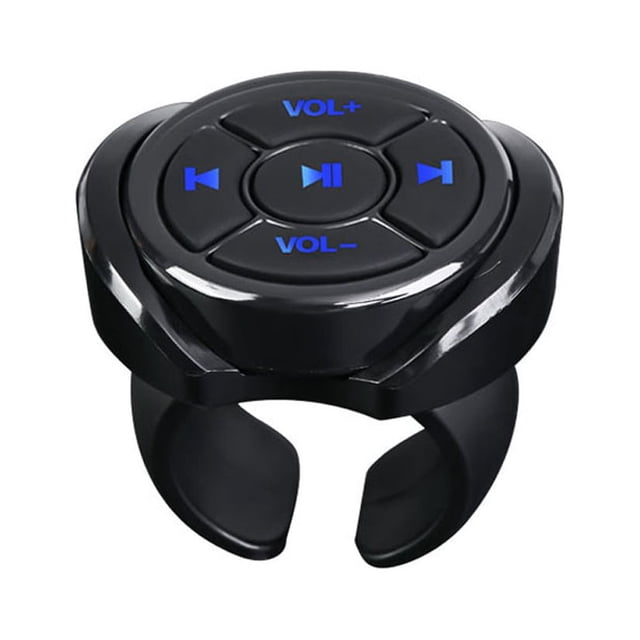 Wireless Media Button BT5.0 Remote Control Car Steering Wheel Remote Controller for Songs Play Selfie Compatible with Android iOS Devices