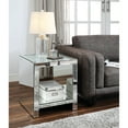 thumbnail image 4 of Wood and Mirror End Table with One Shelf, Clear, 4 of 6