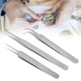 thumbnail image 4 of ANGGREK Steel Tweezers,3Pcs/Set Stainless Steel Thickened Tweezers Set For Watch And Jewellery Repairs Tool,Watch Repairs Tool, 4 of 8