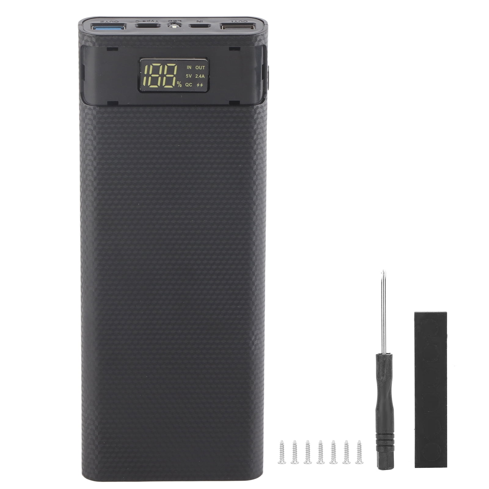 Kit De Caja De Batería Portátil De 5V, 2A, 2 Puertos USB, Caja De Bateria Portatil De 5v 2a 2 Puertos Usb Caja De Cargador De Bateria Diy 8x 18650 Caja De Carcasa De Plastico Diy Con Indicador De Potencia