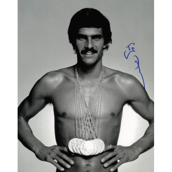 Mark Spitz Autographed 8x10 Photo Swimming SKU #247205