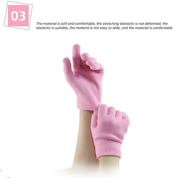 RAGUPEL Moisturizing Gloves For Dry Hands Overnight White Gel Thickened Cotton Gloves For Women Hand Moisturizer Sleeping Spa Gloves For Dry Hands