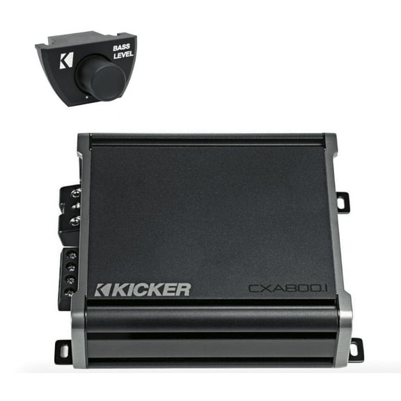 KICKER 46CXA8001 CXA800.1 800 Watt Mono Class D Car Amplifier Amp Bass Knob