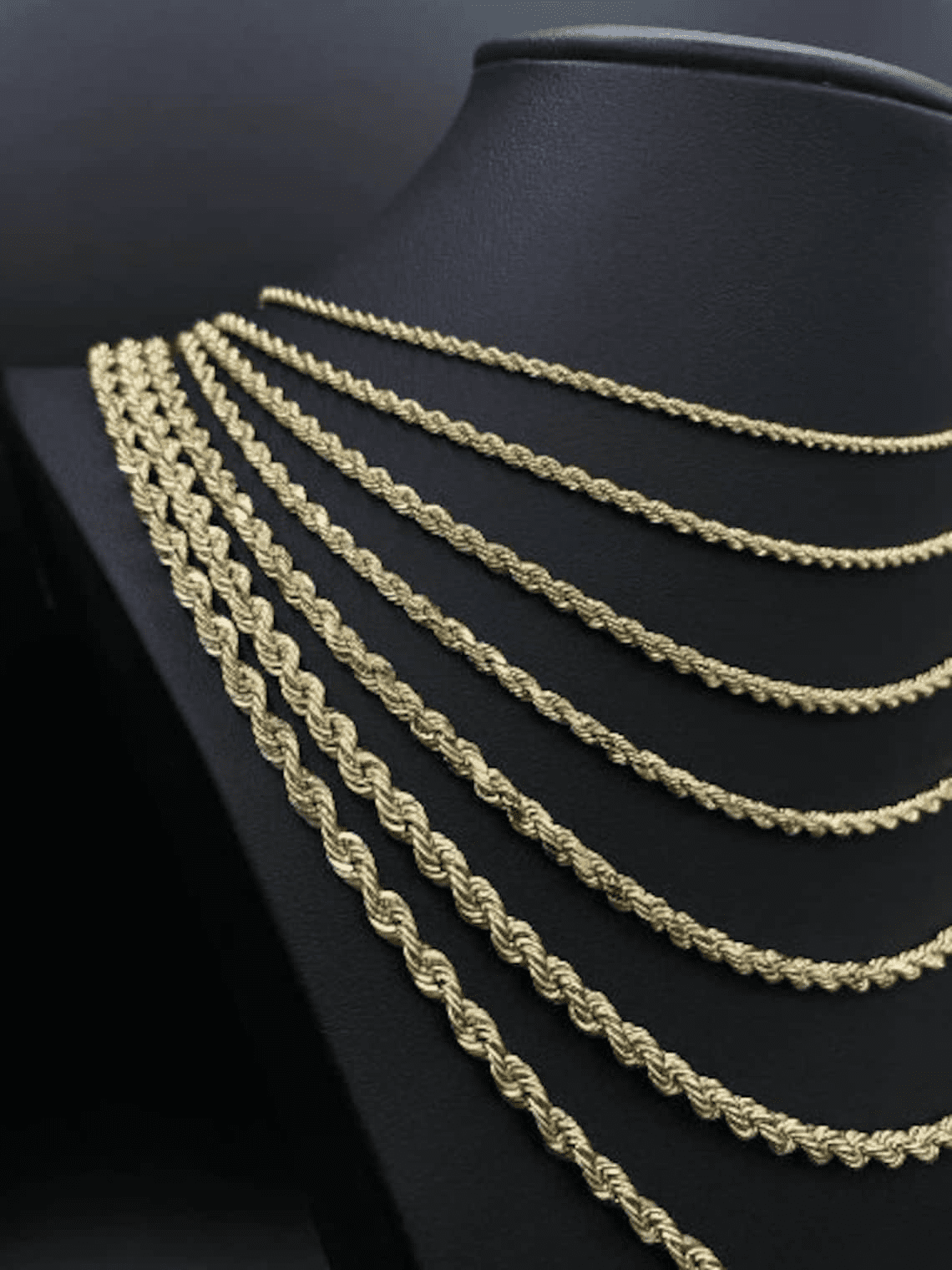 14k Solid Yellow Gold Rope Chain Chain Necklace, Handmade Rope Chain, 14k Gold Rope Chain, 14k Gold For Men Women