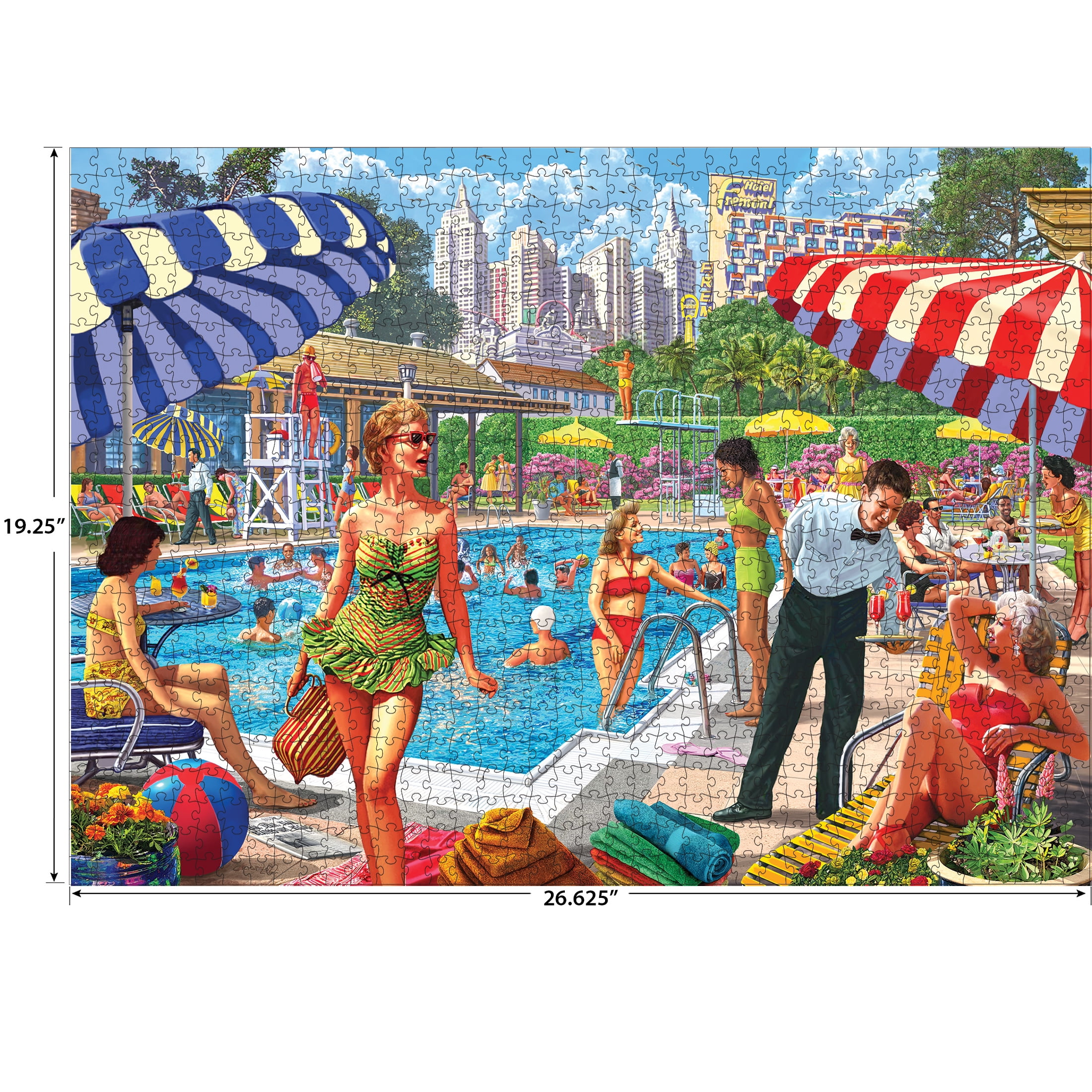 RoseArt - Kodak Premium 1000-Piece - Club Pool - Adult Interlocking Puzzle