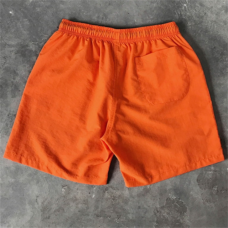 Mens orange deals athletic shorts