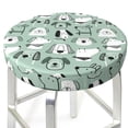 thumbnail image 3 of Balery Puppy Fundas de asiento para taburete de bar redondo de tela de terciopelo ajustables que protegen de arañazos y manchas para sillas de 14 a 17 pulgadas.-14 inch, 3 of 7