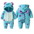 thumbnail image 4 of Fortune Toddler Halloween Monster Costume,Winter Hooded Fleece Snowsuit Onesie Cartoon Cosplay Jumpsuits 0-5 Years, 4 of 9
