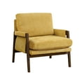 thumbnail image 5 of Roundhill Furniture Kelly Mid-Century Modern Velvet Accent Armchair, Yellow, 5 of 6