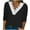 Black1, variant on Lmnyox Lace V Neck Shirts for Women Fall Casual Long Sleeve Blouses Trendy Business Tops Work Clothes