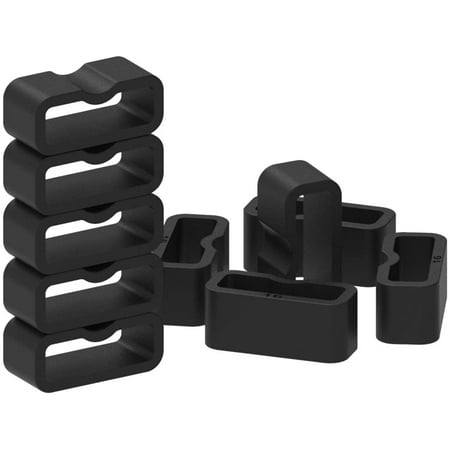 Strap Loop Fastener Rings for Garmin Vivosmart 3/Vivofit 3/Vivofit 4 Bands Black Rubber