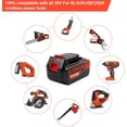 thumbnail image 4 of 2-Pack High-Output 8.0Ah! 20V Battery Replacement for Black Decker 20V Tools LB20 LBX20 LBXR20 LBXR20B LBXR2020 LBX4020 LB2X4020 LST220 Battery, 4 of 11
